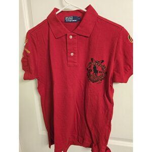 Ralph Lauren Black Watch Polo Shirt Red Size Small